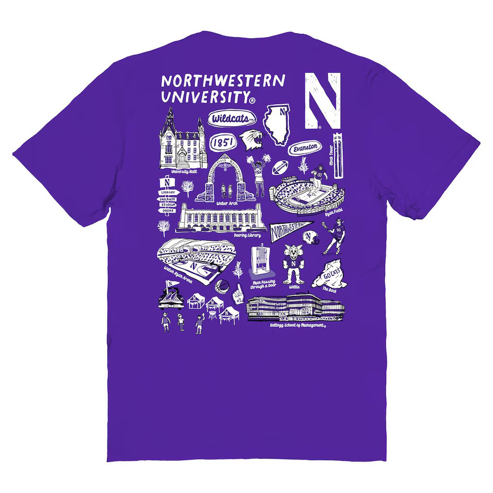 Northwestern Wildcats Vive La Fete Tshirt